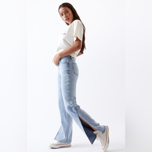 PacSun Denim - PacSun Side Slit Light '90s Boyfriend Jeans